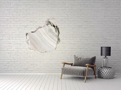 Hole in the wall decal Marble texture