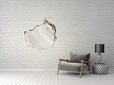 Hole in the wall decal Stone crack with alabaster