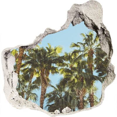 Hole in the wall decal Tropical paradise with palm trees