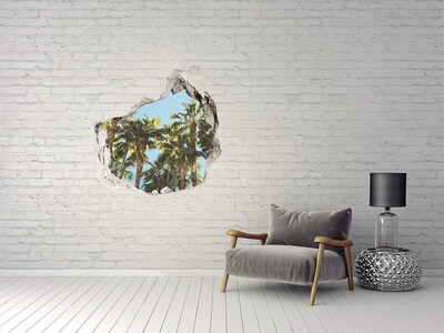 Hole in the wall decal Tropical paradise with palm trees