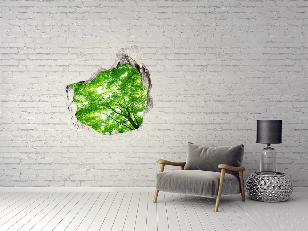 Hole in the wall decal Green Forest