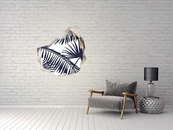 Hole in the wall sticker Palm leaves