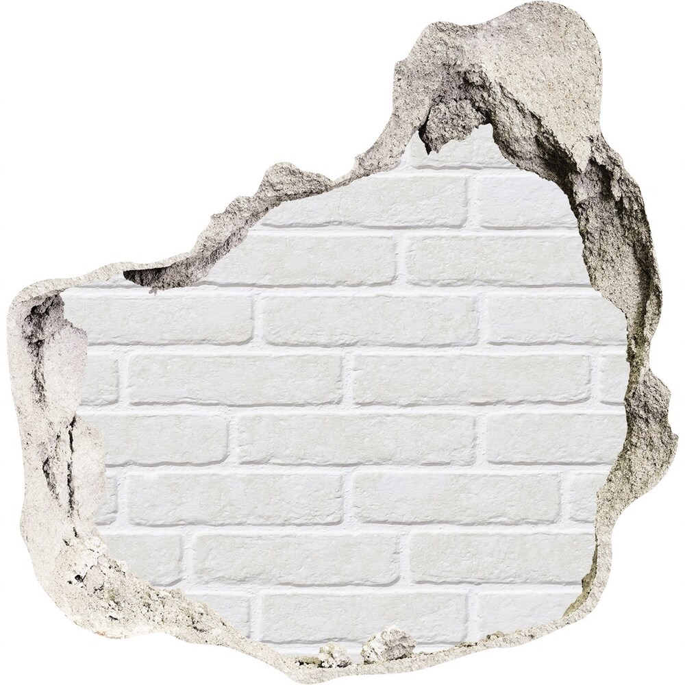 Hole in the wall decal Brick wall