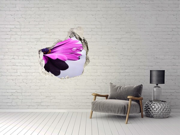 Hole in the wall decal A floral oasis behind the wall