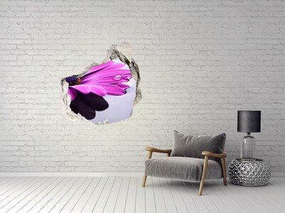 Hole in the wall decal A floral oasis behind the wall