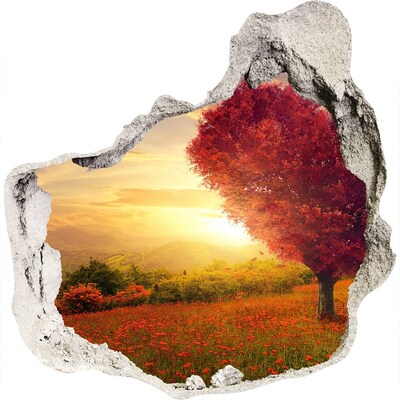 Hole in the wall sticker Autumn in the mountains