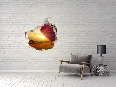 Hole in the wall sticker Autumn in the mountains