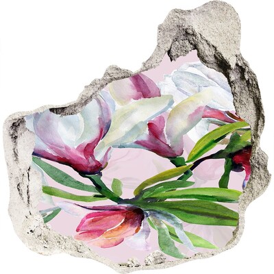 Hole wall sticker Magnolia flowers