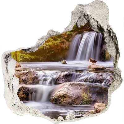 Hole in the wall decal Waterfall in the forest
