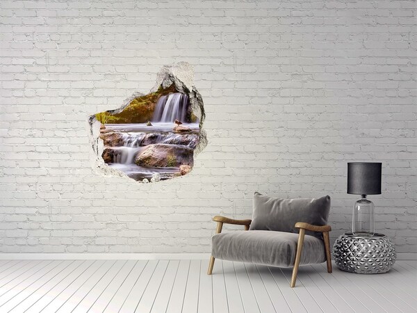 Hole in the wall decal Waterfall in the forest