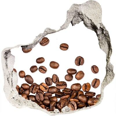 Hole in the wall decal Coffee beans