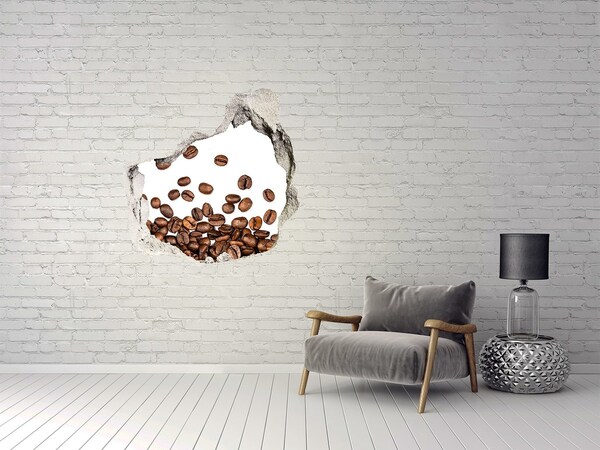 Hole in the wall decal Coffee beans