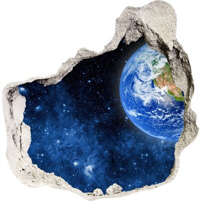 3D wall hole Cosmic view from a hole in the wall