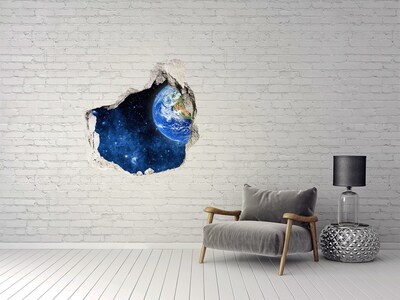 3D wall hole Globe