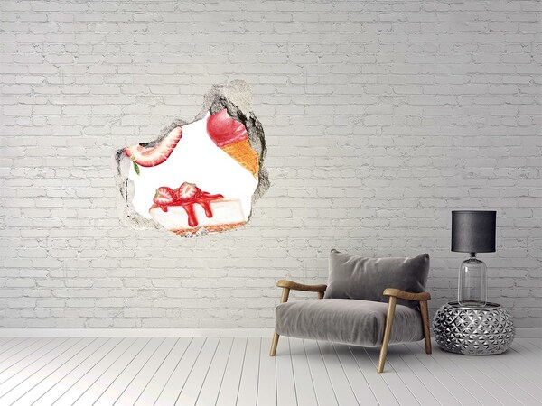 Hole wall sticker Dessert