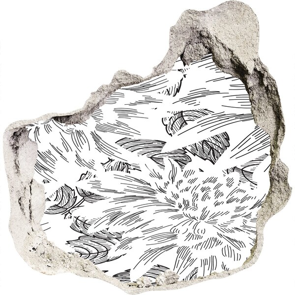 3D wall hole Hole in the Wall Floral Pattern