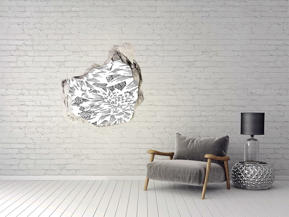 3D wall hole Floral pattern