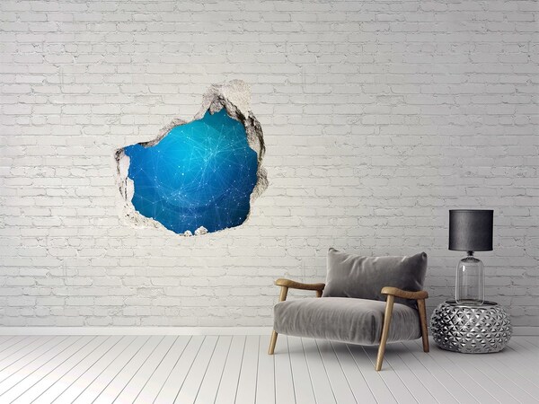Hole wall sticker Cosmic portal in the wall