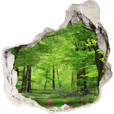 Hole wall sticker Green Forest in a Hole in the Wall