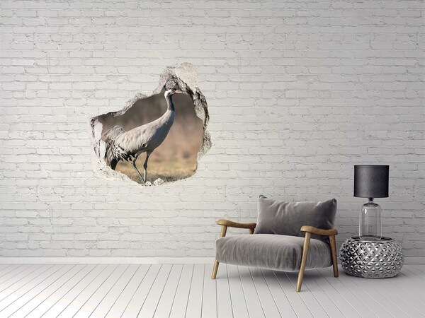 Hole wall sticker Crane in its natural habitat