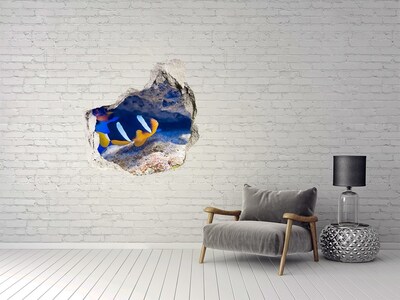 Hole wall sticker The underwater world of the coral reef