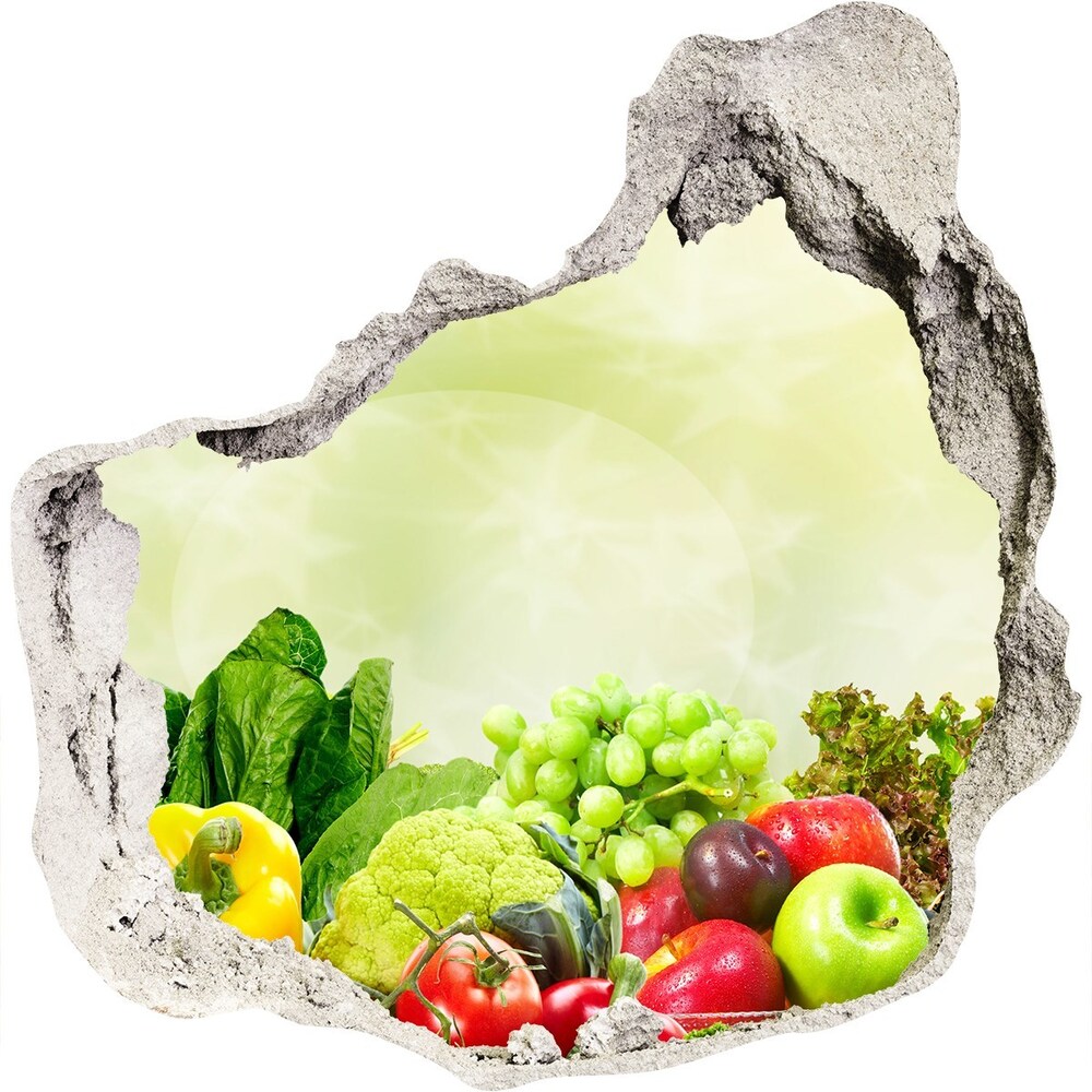 Hole in the wall decal Vegetables