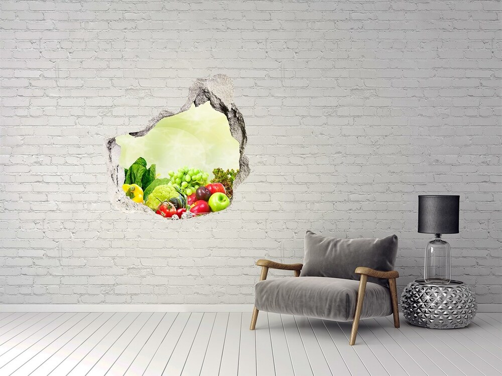 Hole in the wall decal Vegetables