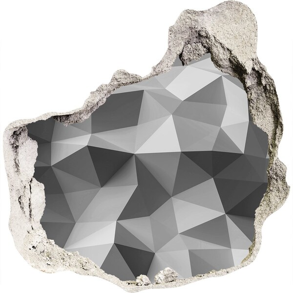 Hole in the wall decal Geometric hole in the wall