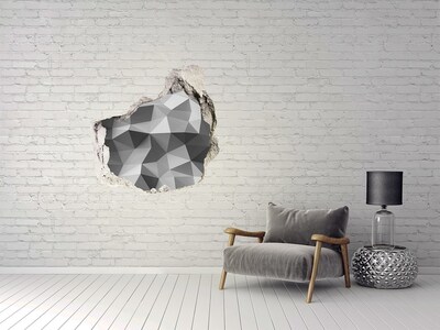 Hole in the wall decal Geometric hole in the wall