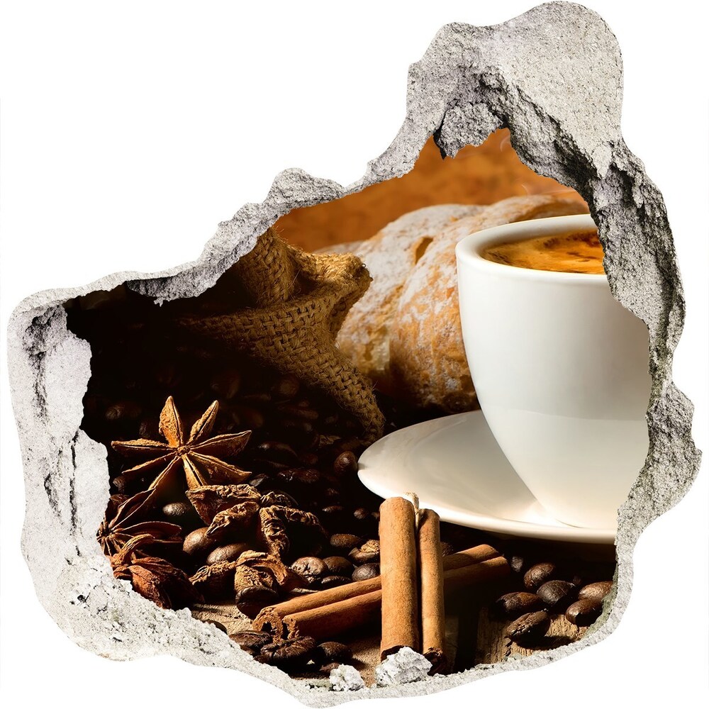 Hole in the wall sticker Coffee and spices