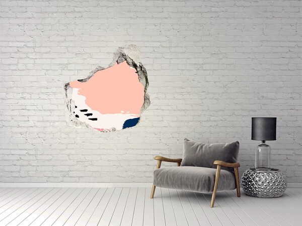 Hole in the wall decal Abstract background