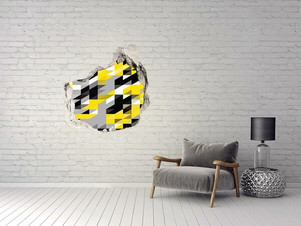 Hole in the wall sticker Geometric background