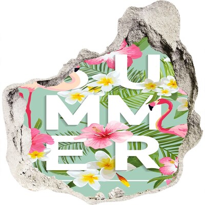 3D wall hole wallpaper Summer Dreams