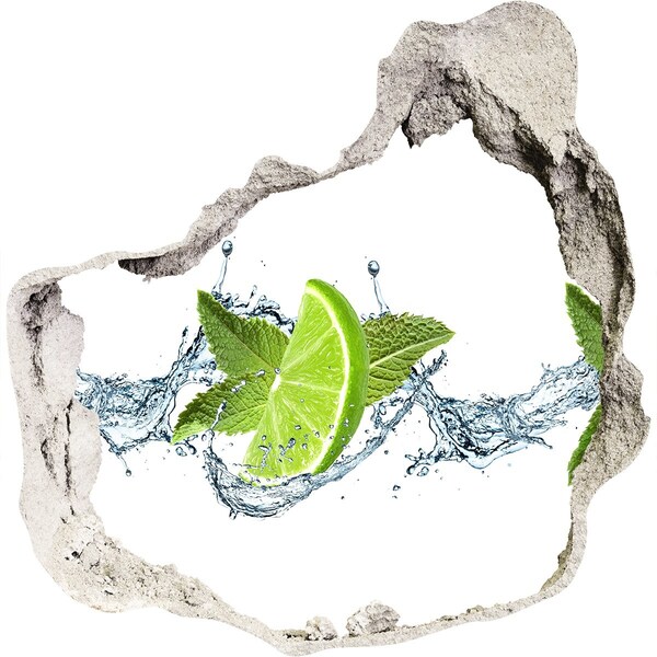 Hole in the wall decal A refreshing cocktail with lime