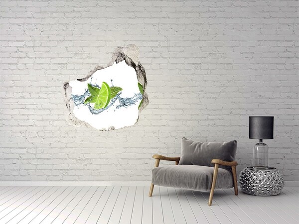 Hole in the wall decal A refreshing cocktail with lime