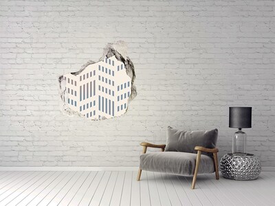 Hole in the wall decal Urban charm behind the wall