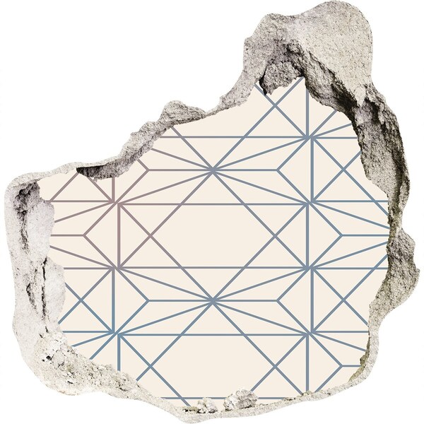 Hole in the wall sticker Geometric pattern through a hole in the wall