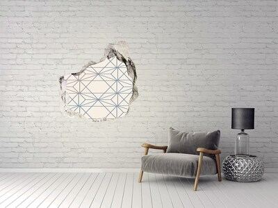 Hole in the wall sticker Geometric background