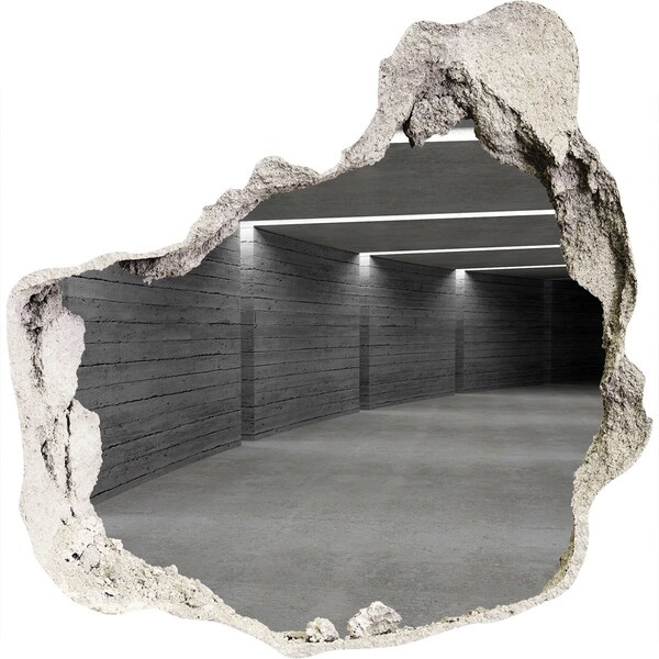 Hole wall sticker Interior of a modern warehouse