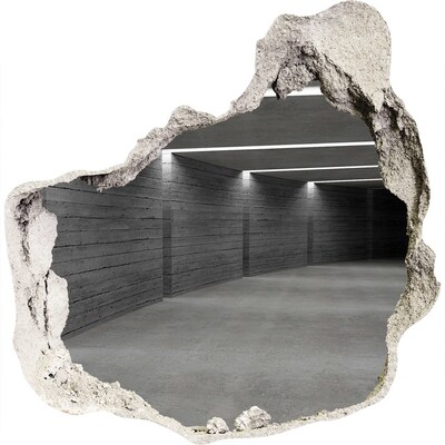 Hole wall sticker Interior of a modern warehouse
