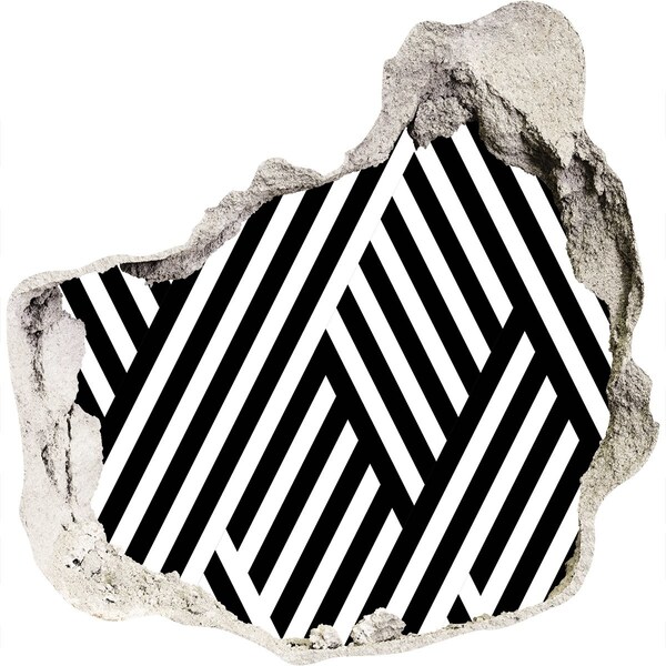 3D wall hole Geometric patterns in a hole in the wall