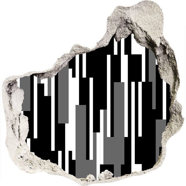 Hole wall sticker Modern art on the wall