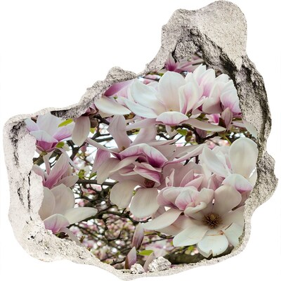 Hole in the wall sticker Magnolia flowers