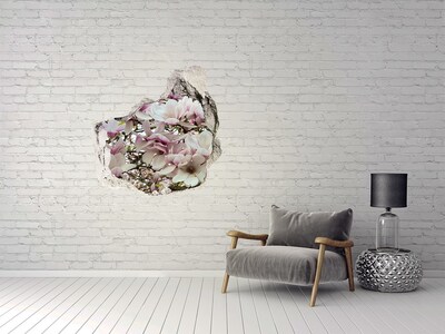 Hole in the wall sticker Magnolia flowers