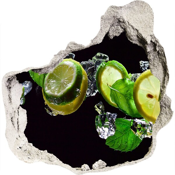 Hole wall sticker A lemony shot of freshness