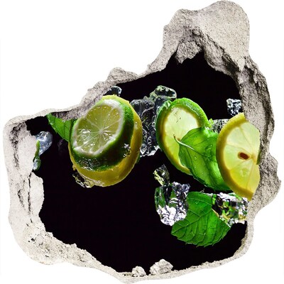 Hole wall sticker A lemony shot of freshness