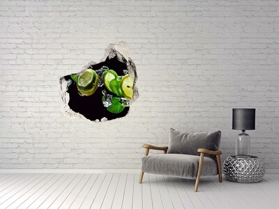 Hole wall sticker Lime and lemon