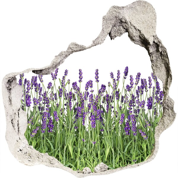 Hole wall sticker Floral oasis of lavender
