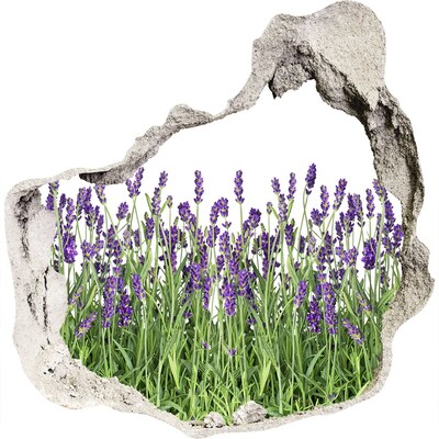 Hole wall sticker Floral oasis of lavender