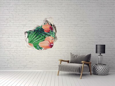 Hole in the wall sticker A floral paradise in the tropics